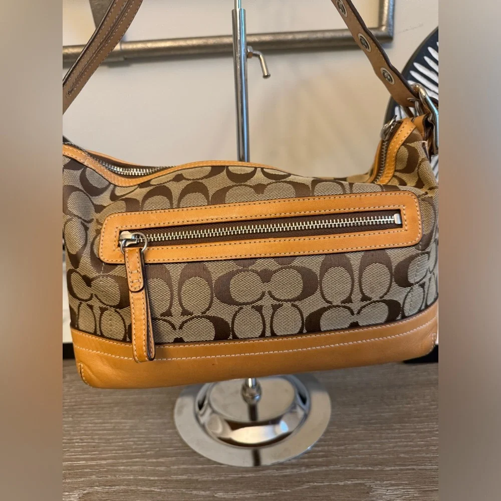 Coach Brown and Tan Shoulder Bag - Picture 13 of 13
